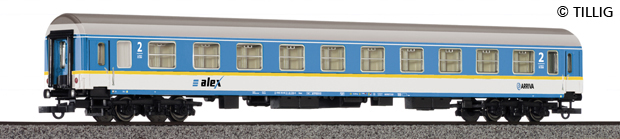 Passenger car 2nd class alex (ArrivaLanderbahnExpress) type Halberstadt<br /><a href='images/pictures/Sachsenmodelle/74766.jpg' target='_blank'>Full size image</a>